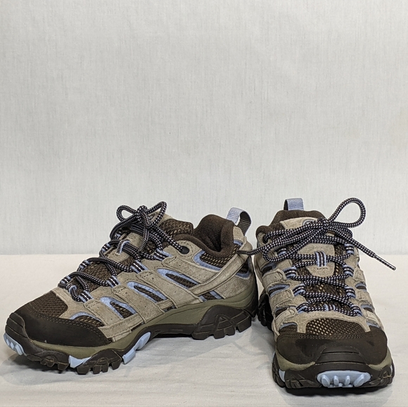 NEW Merrell Womens Leather Moab 2 Vent Hiking Shoe Sz 5.5 Granite - Picture 2 of 4